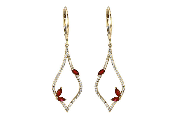 D190-64505: EARR .60 RUBY .95 TGW