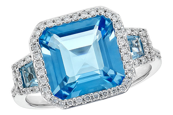 D190-71777: LDS RG 4.40 TW BLUE TOPAZ 4.60 TGW