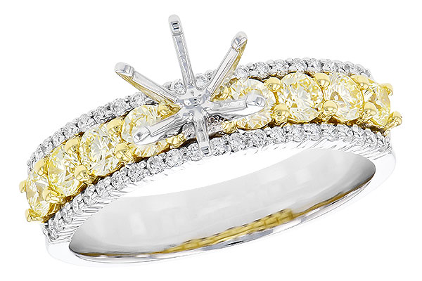 D273-45368: LDS SEMI DIA RG .72 TW YELLOW DIAS .92 TW