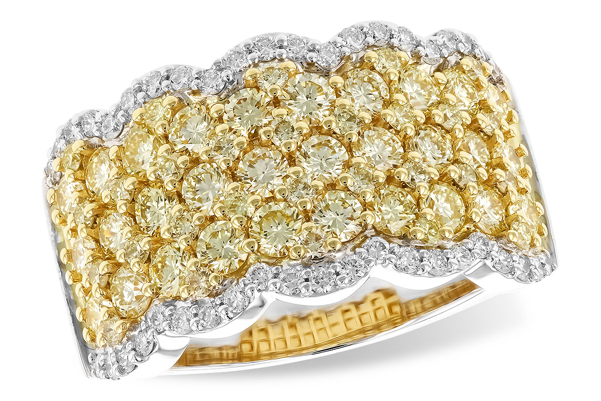 D274-29923: LDS DIA WED RG 1.90 YELLOW DIAS 2.20 TW