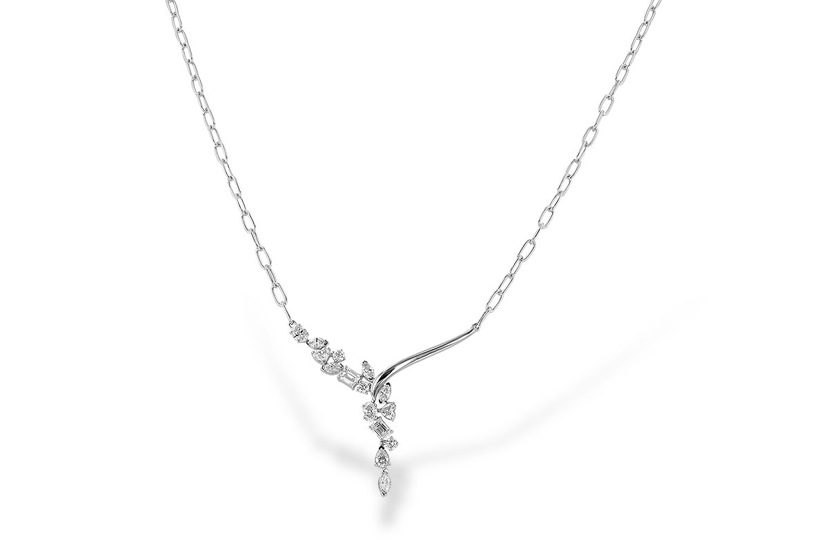 D274-34496: NECKLACE 1.22 TW FANCY CUT DIAMONDS (18")