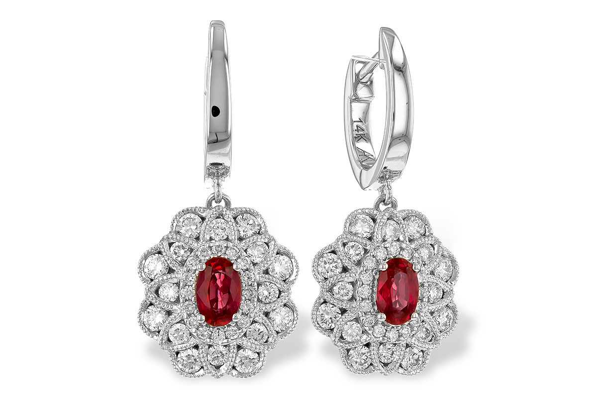 D274-35396: EARR .56 TW RUBY 1.30 TGW (5x3MM RUBY)