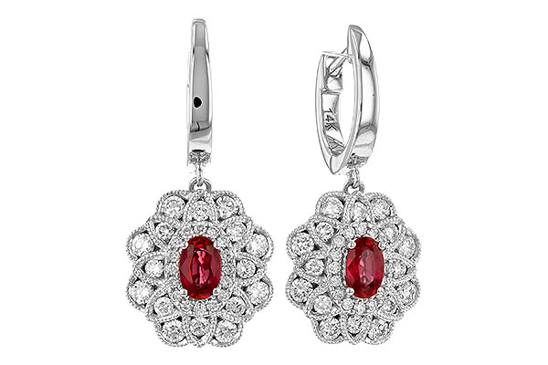 D274-35396: EARR .56 TW RUBY 1.30 TGW (5x3MM RUBY)