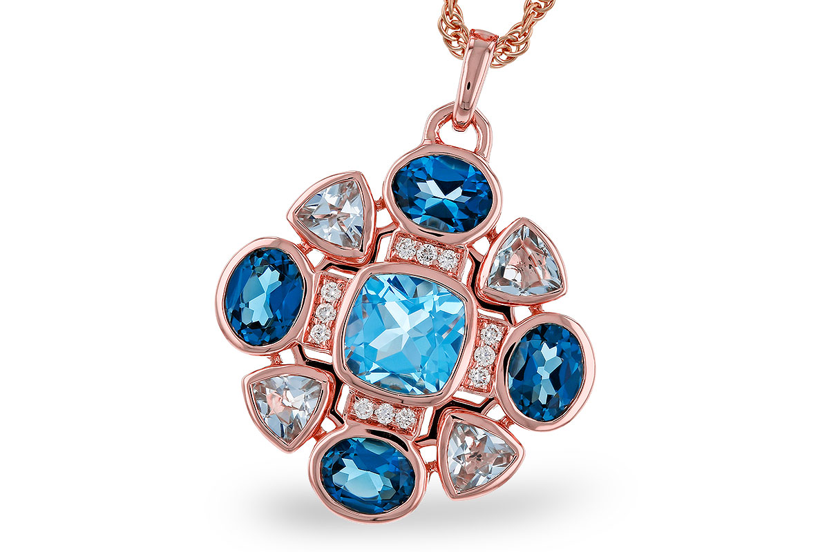 D275-21732: NECKLACE 3.19 TW BLUE TOPAZ 3.25 TGW