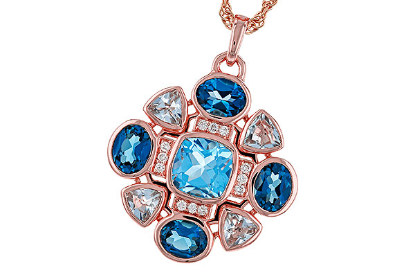 D275-21732: NECKLACE 3.19 TW BLUE TOPAZ 3.25 TGW