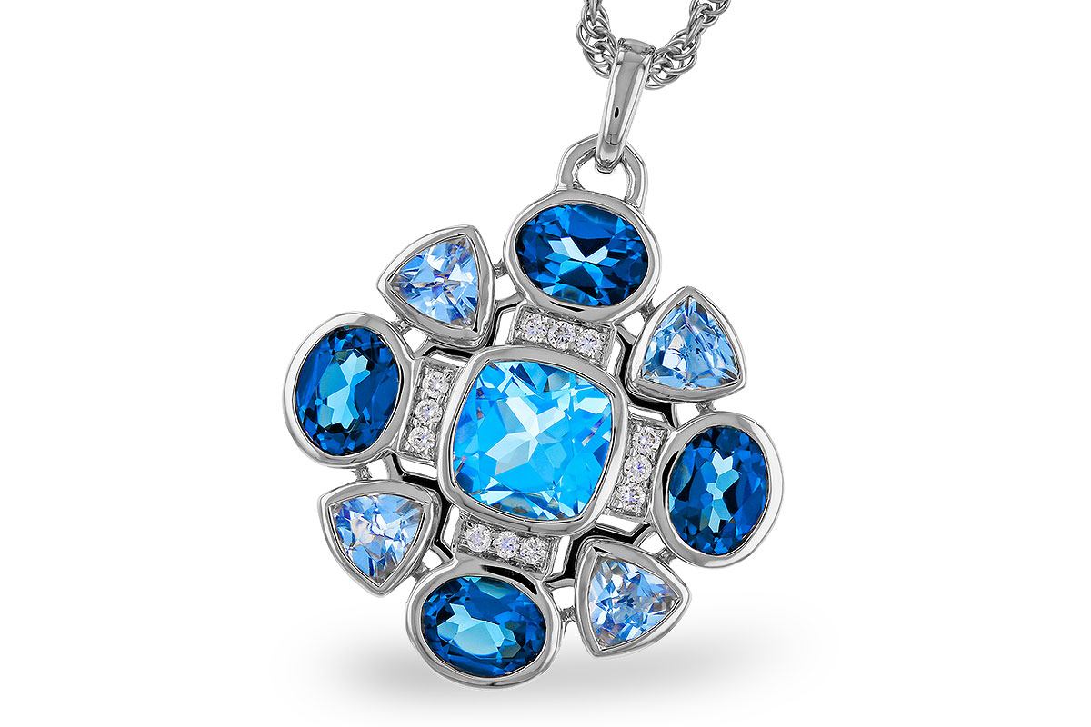 D275-21732: NECKLACE 3.19 TW BLUE TOPAZ 3.25 TGW