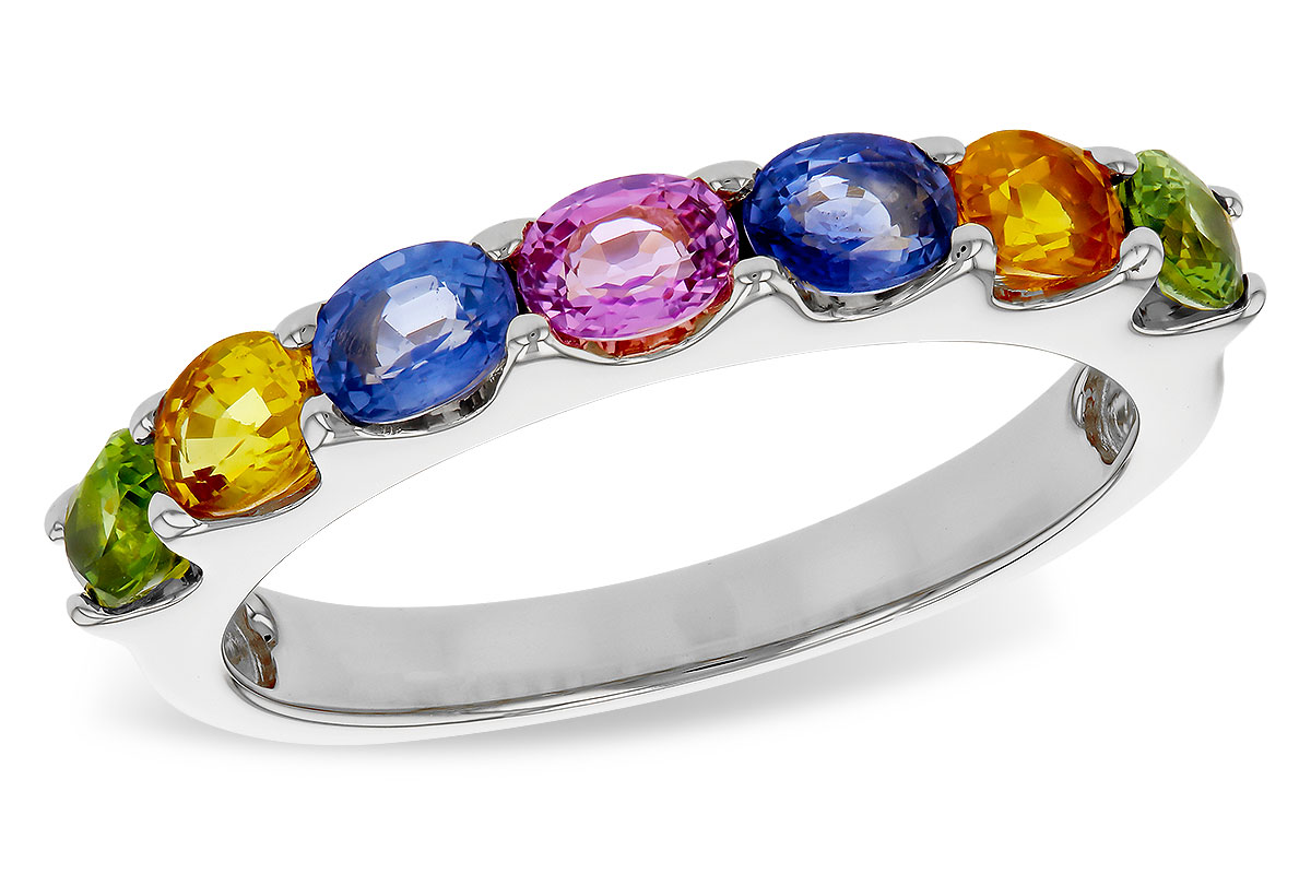 D275-21759: LDS WED RG 1.54 TW MULTI-COLOR SAPPHIRE