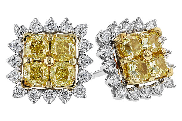 D275-22677: EARR 1.04 FANCY YELLOW DIAMONDS 1.44 TW