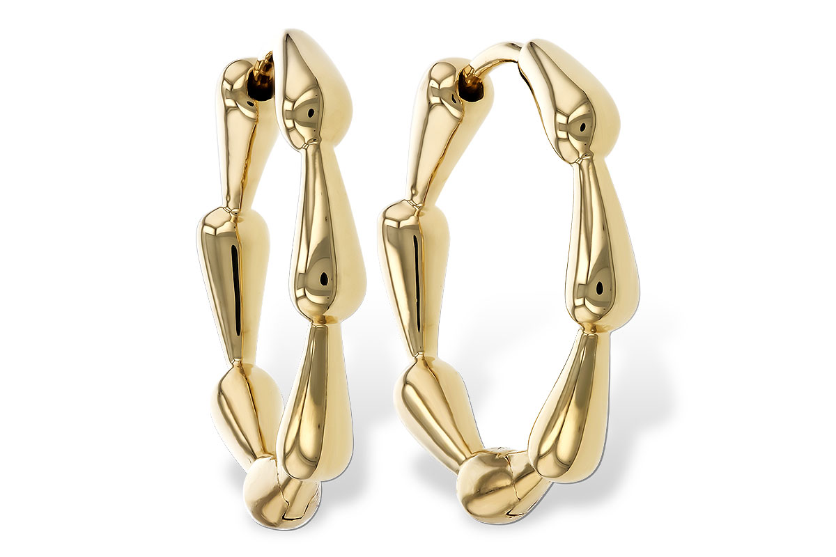 D275-24505: GOLD EARRINGS (21MM)
