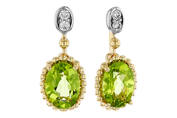 D275-26341: EARR 1.36 TW PERIDOT 1.42 TGW (7x5MM OV)