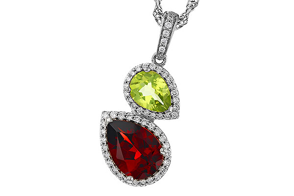 D275-27223: NECKLACE 2.74 SEMI-PREC (GAR,PER) 2.95 TGW