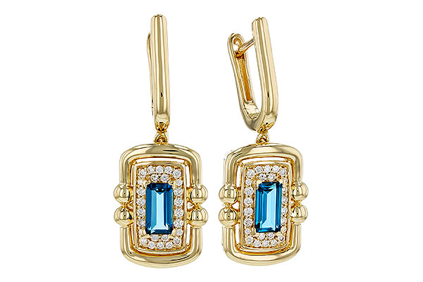 D276-09959: EARR .82 TW LONDON BLUE TOPAZ 1.00 TGW (6x3MM LBT)