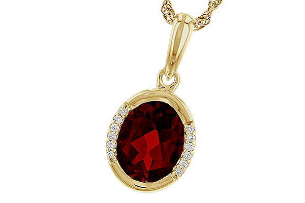 D276-10868: NECKLACE 2.02 TW GARNET 2.05 TGW (9x7 GAR)