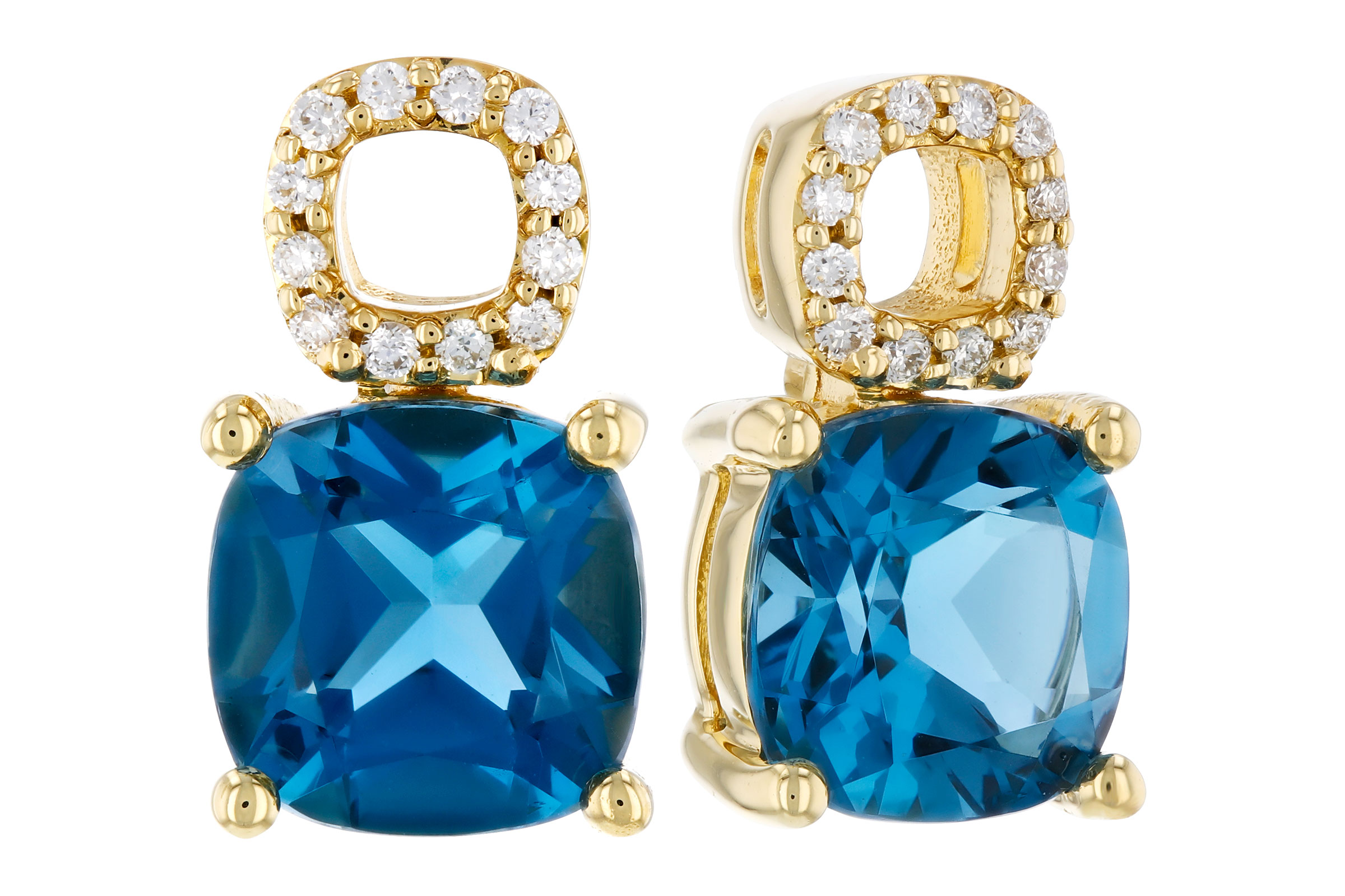 D276-11777: EARR 1.92 TW LONDON BLUE TOPAZ 1.98 TGW (6MM LBT)