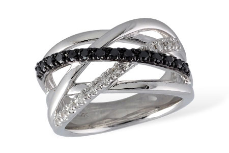 E186-15368: LDS WED RG .25 BLK DIAS .41 TW