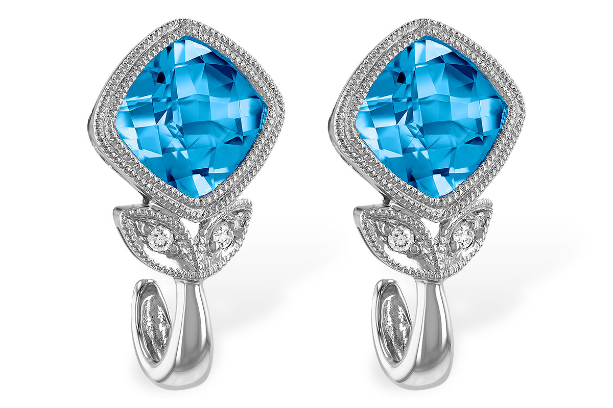 E187-98159: EARR 2.12 BLUE TOPAZ 2.14 TGW