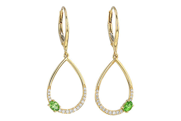 E190-71786: EARR .33 GREEN GARNET .49 TGW