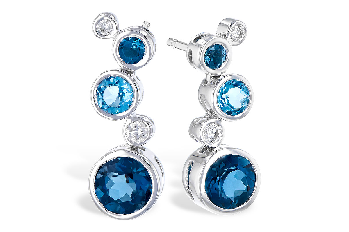 E273-43623: EARR 2.27 BLUE TOPAZ 2.40 TGW