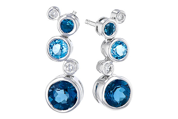 E273-43623: EARR 2.27 BLUE TOPAZ 2.40 TGW