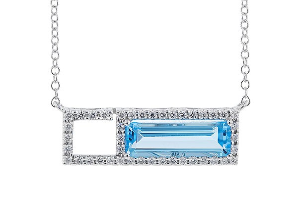 E274-29941: NECK 1.44 BLUE TOPAZ 1.60 TGW