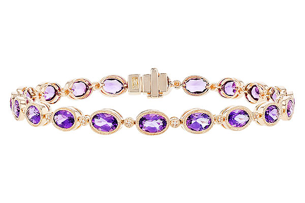 E274-29977: BRACELET 6.86 TW AMETHYST 6.90 TGW