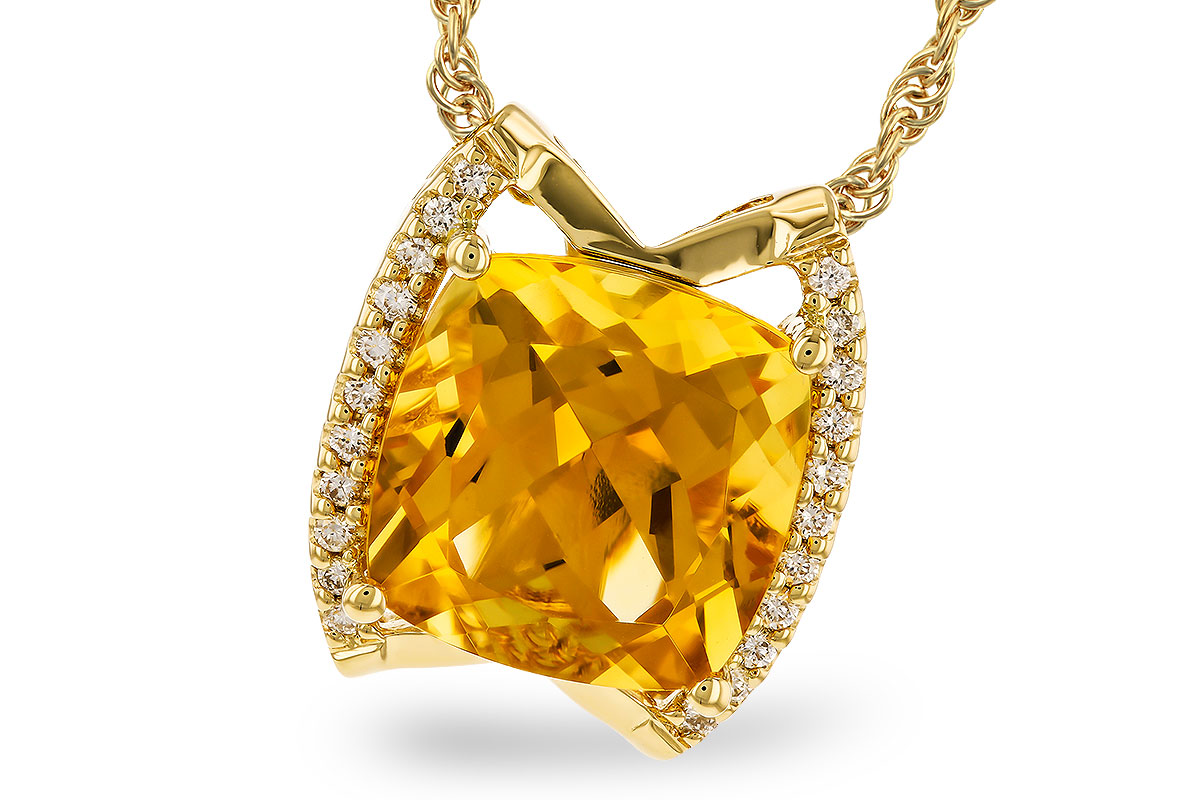 E274-32723: NECKLACE 3.74 CITRINE 3.85 TGW (10MM CIT)