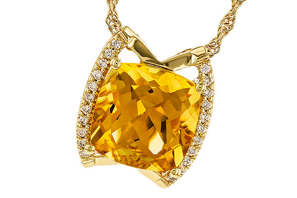 E274-32723: NECKLACE 3.74 CITRINE 3.85 TGW (10MM CIT)
