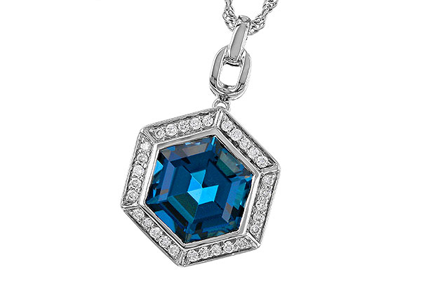E275-20868: NECK 3.40 LONDON BLUE TOPAZ 3.55 TGW (9MM LBT)