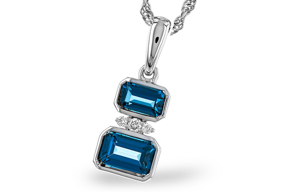 E275-20877: NECK .95 TW LONDON BLUE TOPAZ .98 TGW