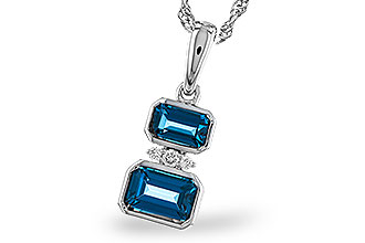 E275-20877: NECK .95 TW LONDON BLUE TOPAZ .98 TGW
