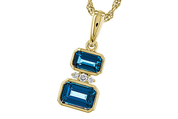 E275-20877: NECK .95 TW LONDON BLUE TOPAZ .98 TGW