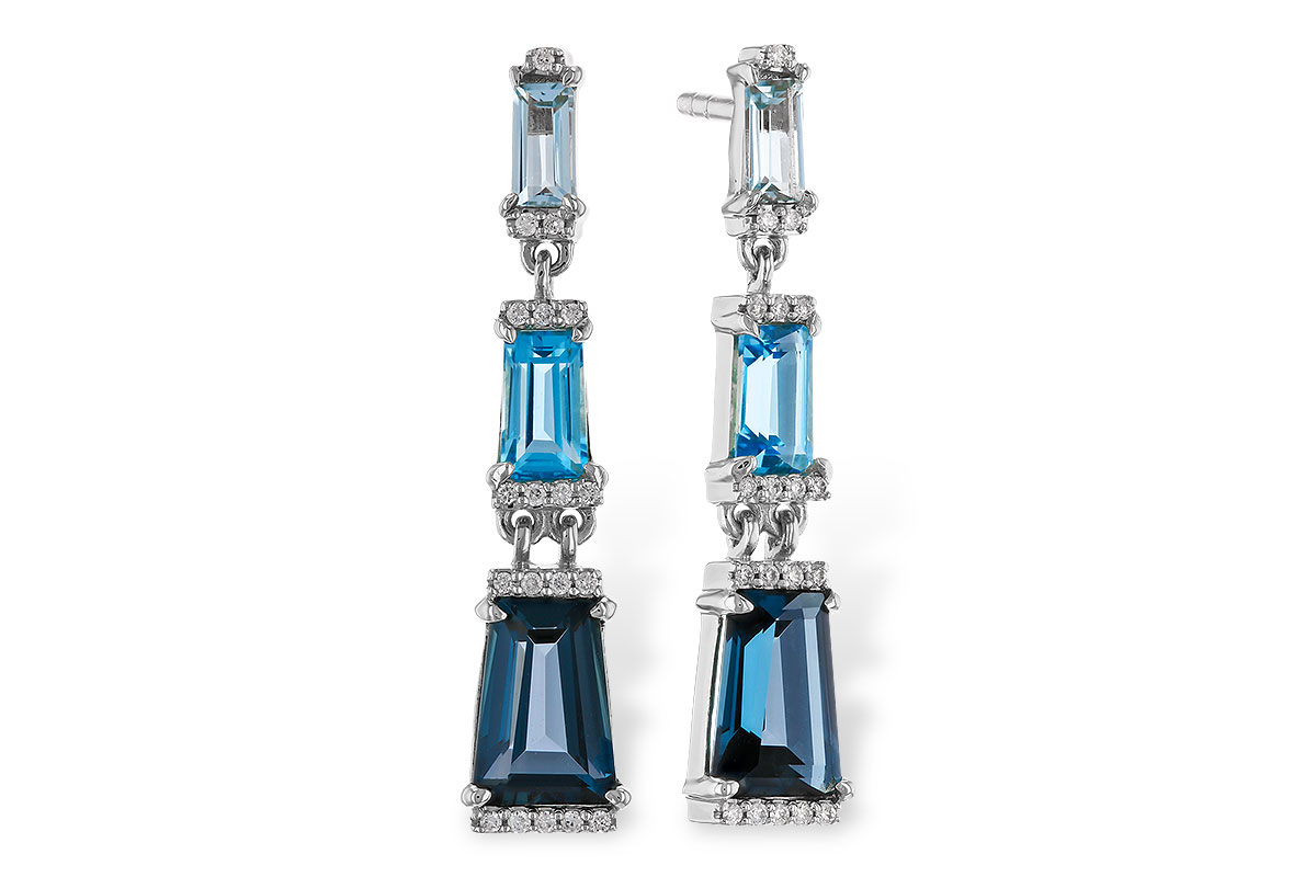 E275-22668: EARRINGS 2.55 BLUE TOPAZ 2.62 TGW