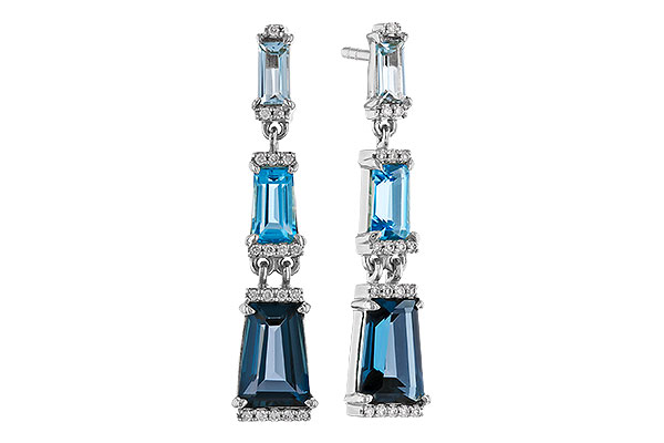 E275-22668: EARRINGS 2.55 BLUE TOPAZ 2.62 TGW