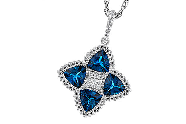E275-23559: NECKLACE 2.79 LONDON BLUE TOPAZ 2.85 TGW
