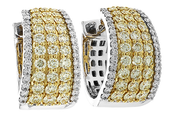E275-23623: EARRINGS 1.52 YELLOW DIAS 1.96 TW