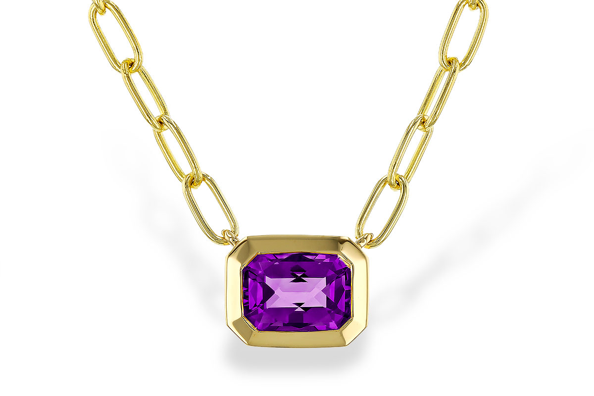 E275-24532: NECKLACE .82 AMETHYST (18")