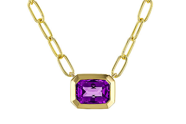 E275-24532: NECKLACE .82 AMETHYST (18")
