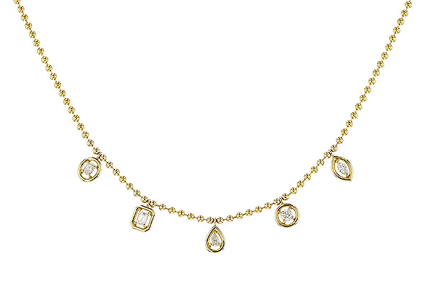 E275-26332: NECKLACE .50 TW FANCY CUT DIAS (18")