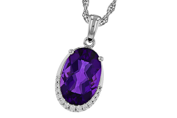 E275-27186: NECKLACE 2.70 AMETHYST 2.76 TGW (12x8MM OV)
