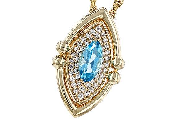 E275-27205: NECKLACE .54 BLUE TOPAZ .70 TGW (8x4MM BT)