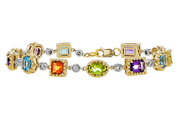E275-27223: BRACELET 4.63 SEMI-PREC (AMY,BT,CIT,PER) 5.05 TGW