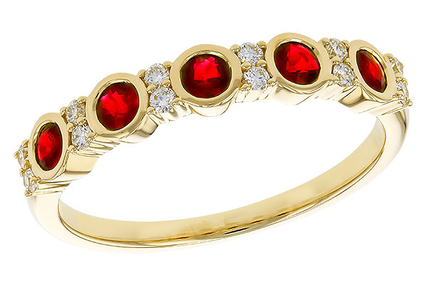 E275-27241: LDS WED RG .33 TW RUBY .45 TGW