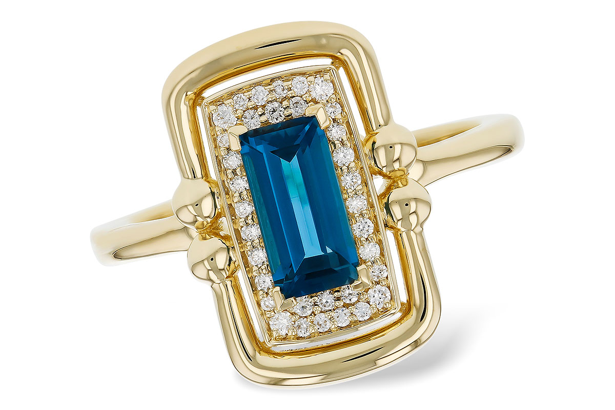 E276-09950: LDS RG .84 LONDON BLUE TOPAZ .96 TGW (8x4MM LBT)
