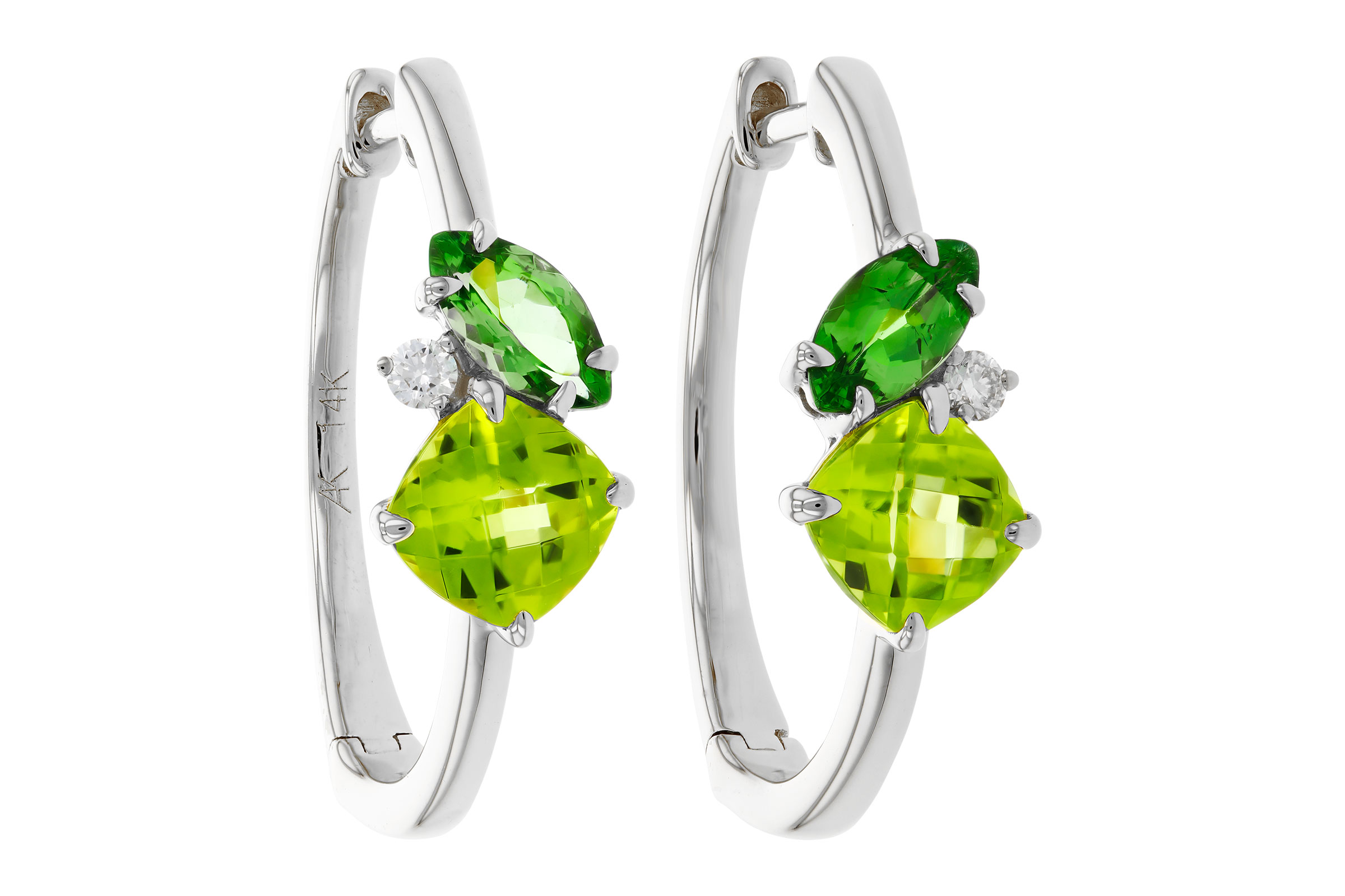 E276-11741: EARRINGS 1.69 TW SEMI-PREC (PER,TSAV) 1.73 TGW