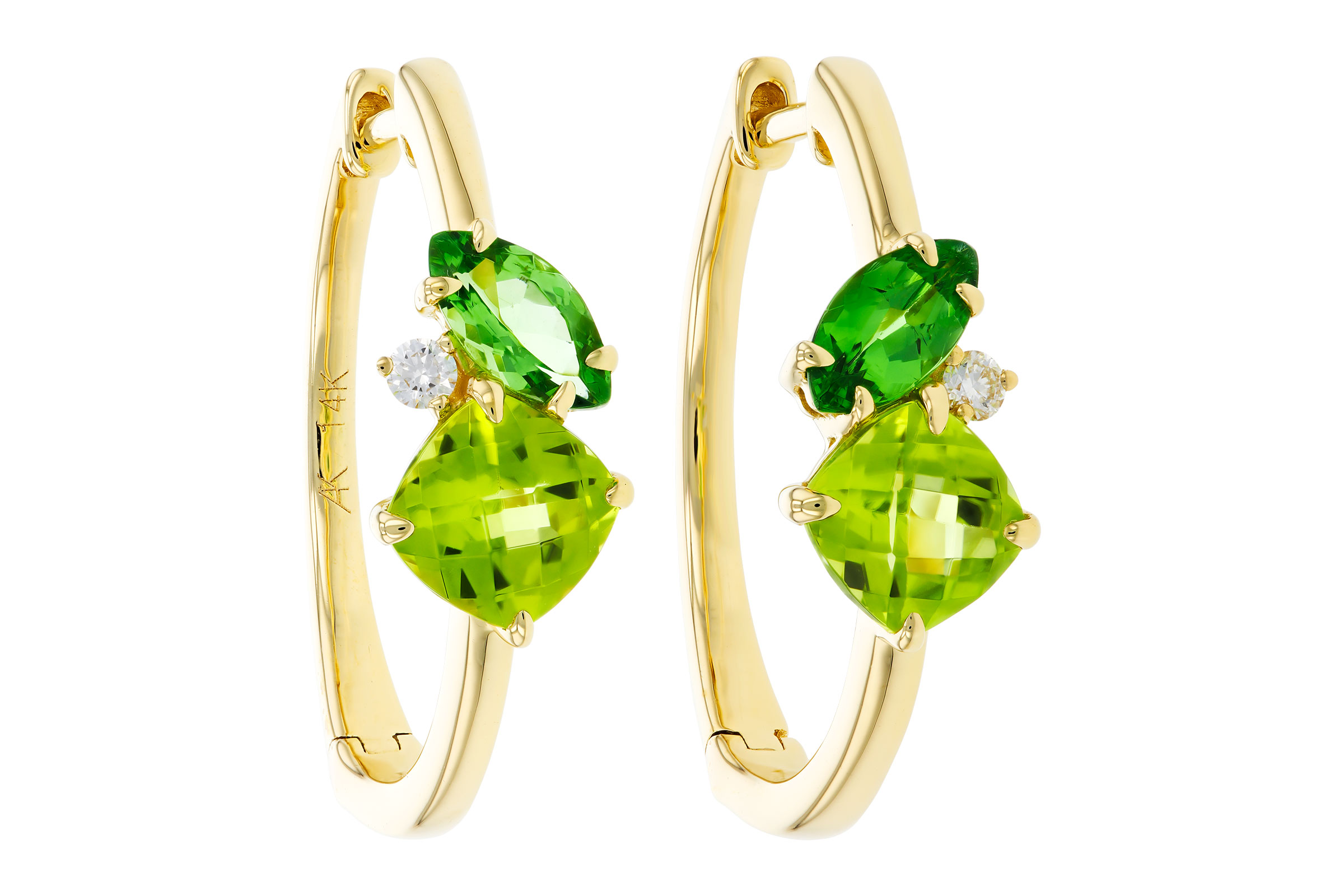 E276-11741: EARRINGS 1.69 TW SEMI-PREC (PER,TSAV) 1.73 TGW