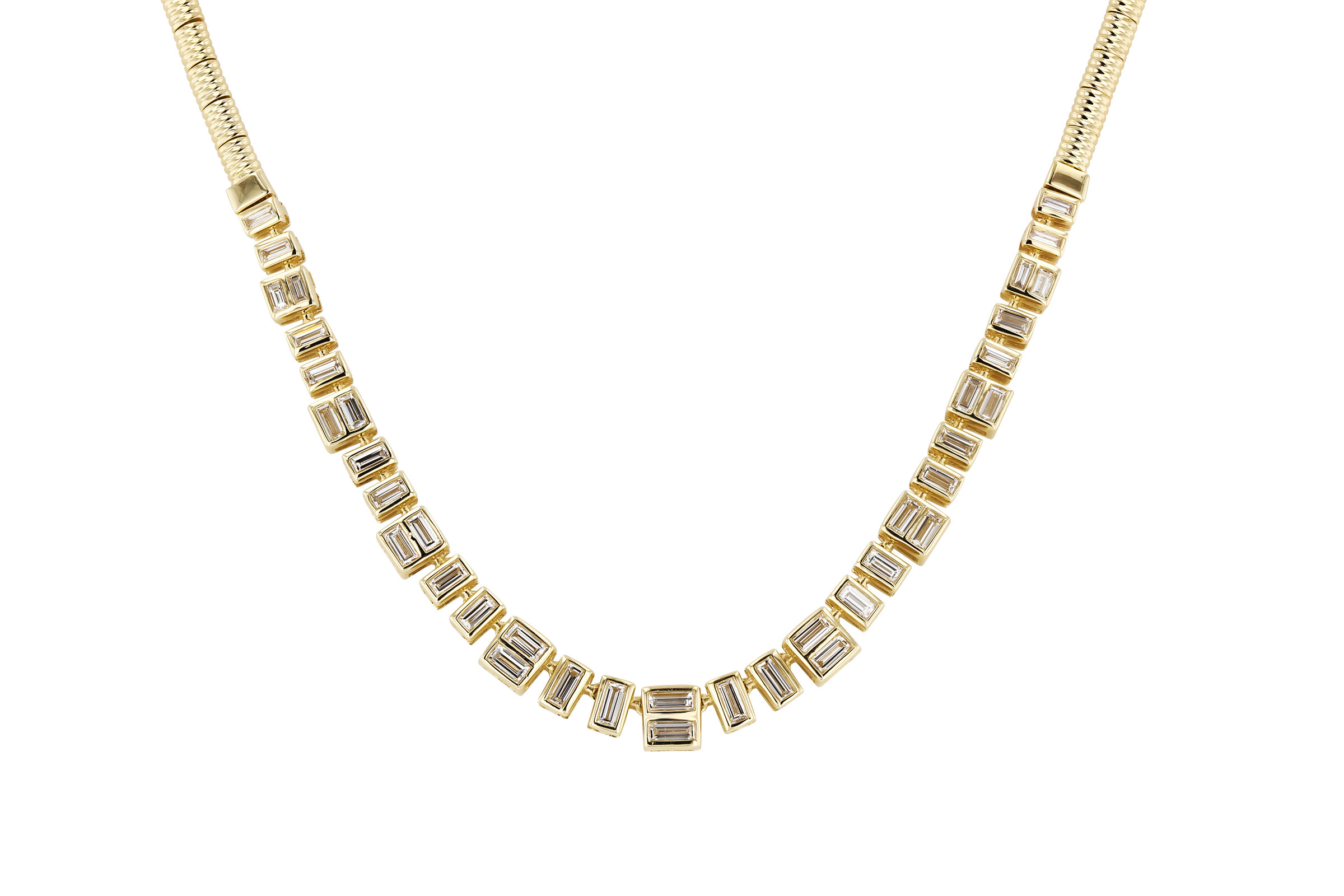 E276-11768: NECKLACE 1.80 TW BAGUETTES (17")