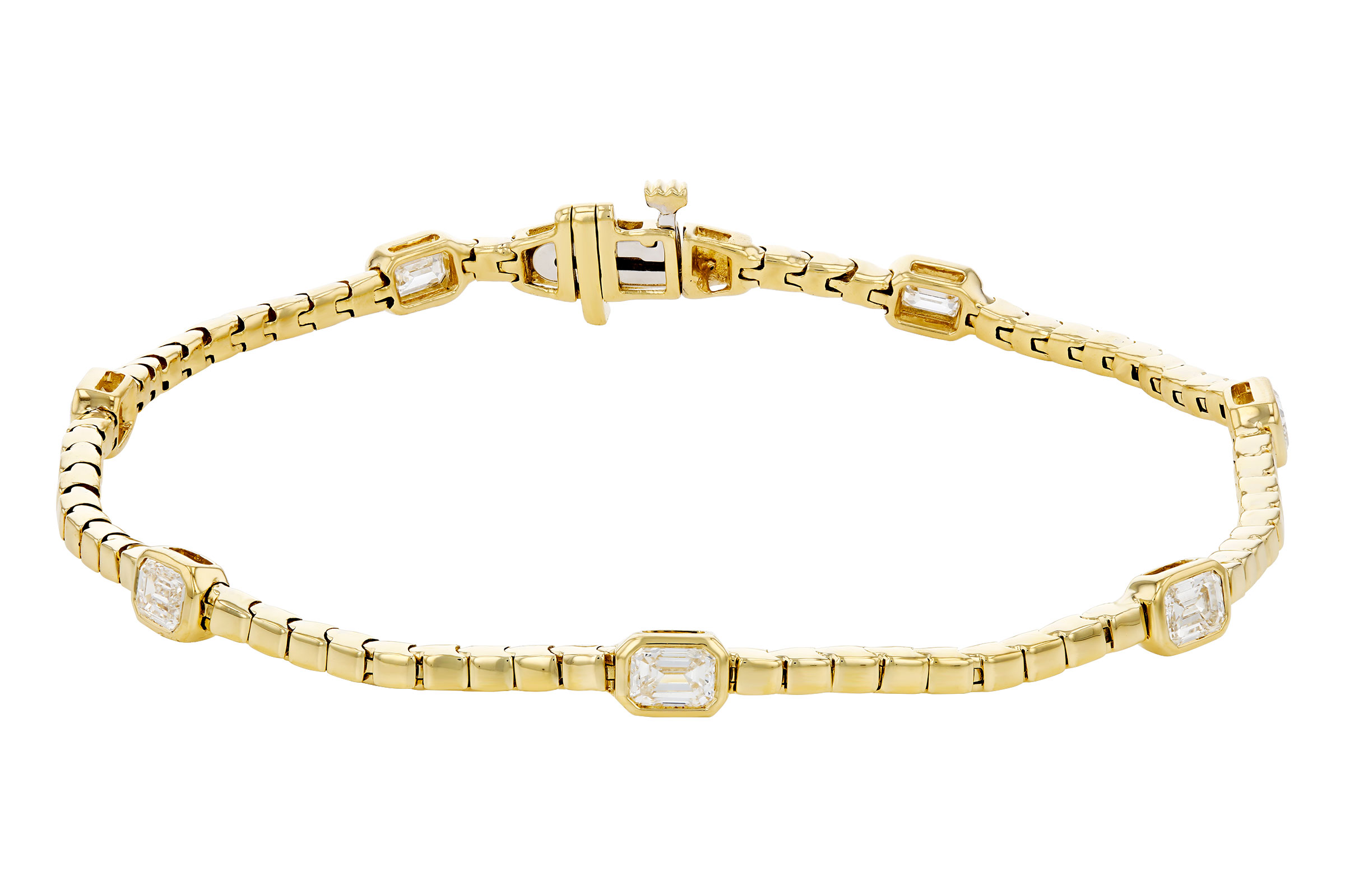 E276-11786: BRACELET 1.32 TW EMERALD CUT DIA (7")