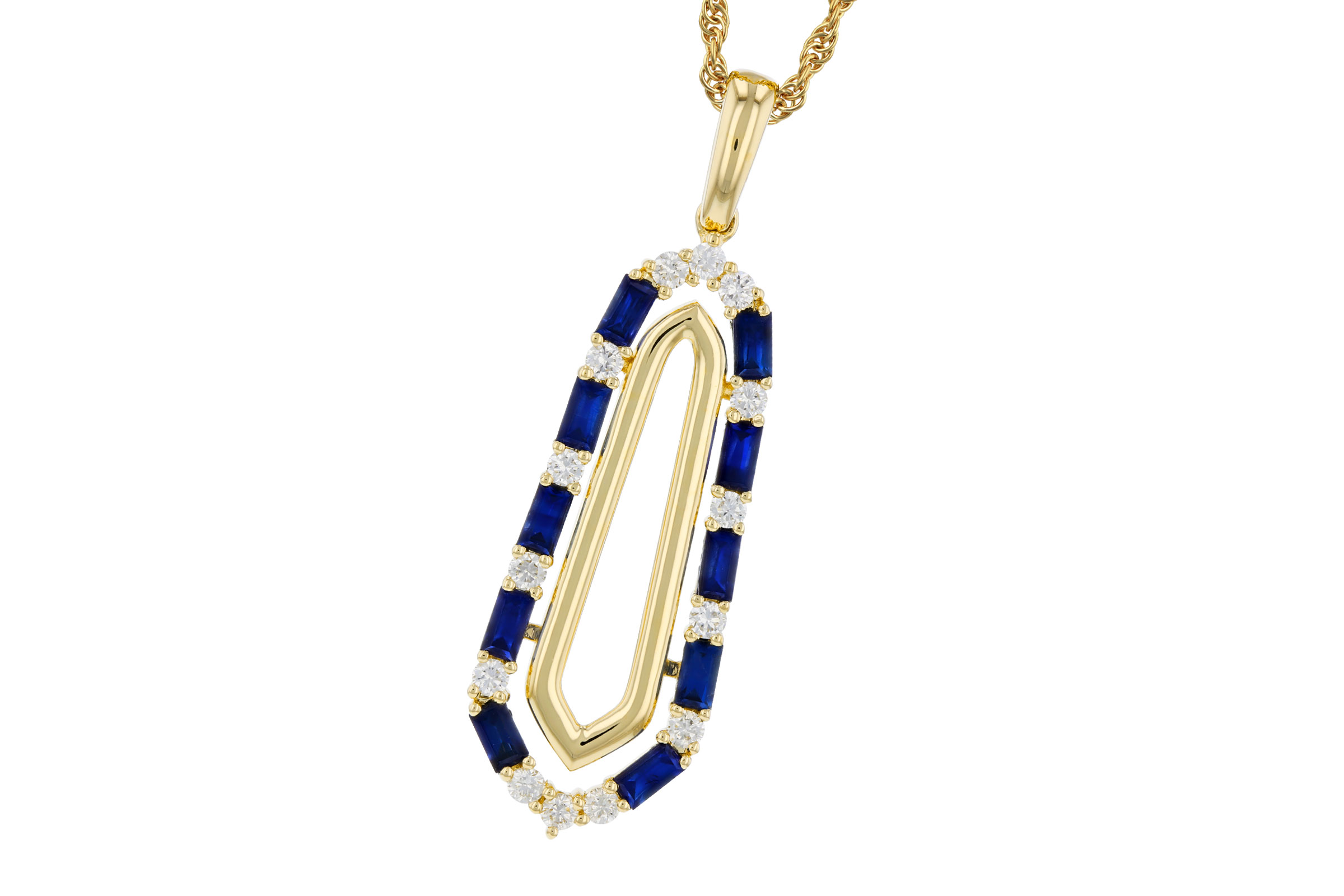 E276-12686: NECKLACE .74 TW SAPPHIRE .94 TGW
