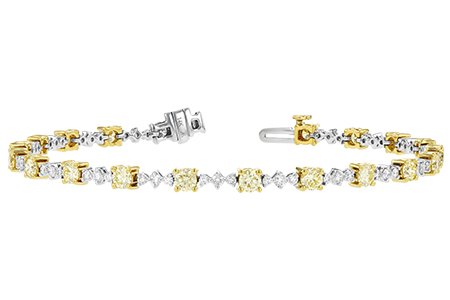 F188-88177: BRACELET 2.80 YELLOW DIA 4.01 TW