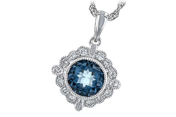 F189-76323: NECK .98 BLUE TOPAZ 1.10 TGW